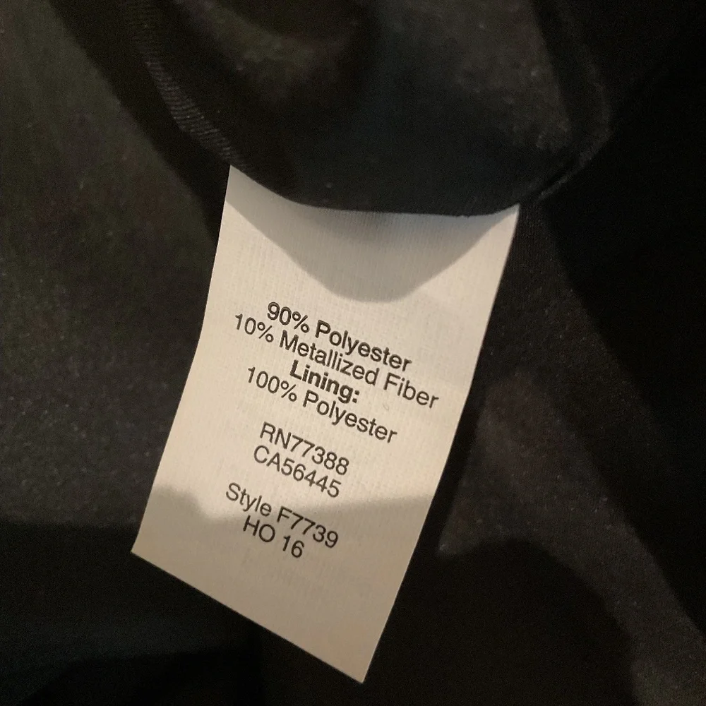 J Crew Factory Size 4 Dress Gold Black Metallic Dot Jacquard V Neck Dress - Picture 5 of 6